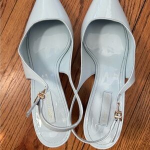 Larroude Loulou light Blue Slingback Heels sz 9.5